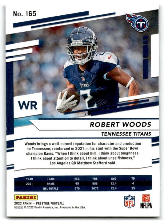 2022 Panini Prestige  Xtra Points Sunburst Robert Woods Tennessee Titans #165