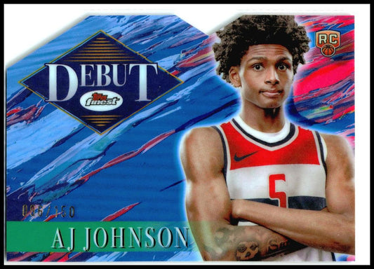 2024-25 Topps Finest Debut Blue Refractor #/150 #D-26 AJ Johnson