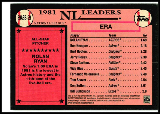 2024 Topps Allen & Ginter #131 Nolan Ryan Houston Astros