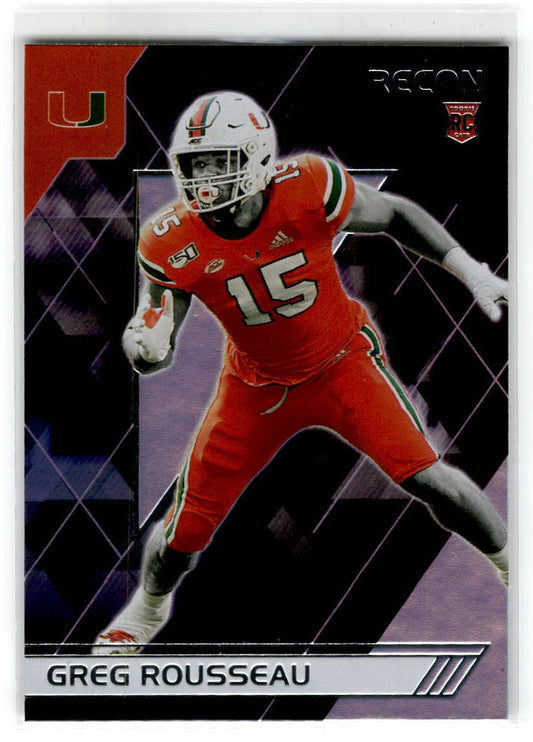 2021 Panini Chronicles Recon Draft Picks #126 Greg Rousseau Hurricanes /Bills