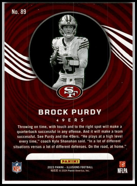 2023 Panini Illusions Dots Trophy Collection #89 Brock Purdy San Francisco 49ers