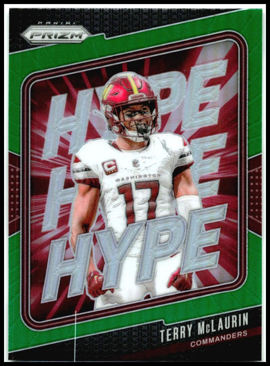 2024 Panini Prizm Hype Green Wave Prizm #12 Terry McLaurin Washington Commanders