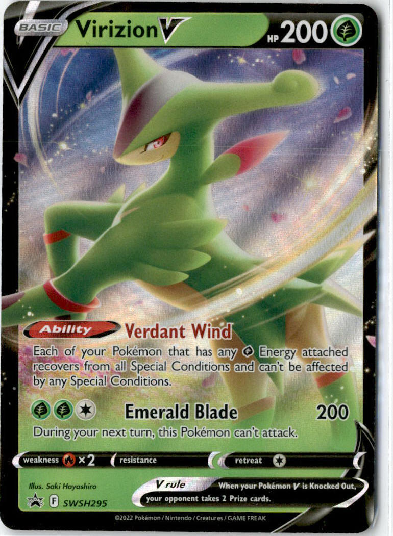 Virizion V SWSH295, Black Star Promo, Pokemon