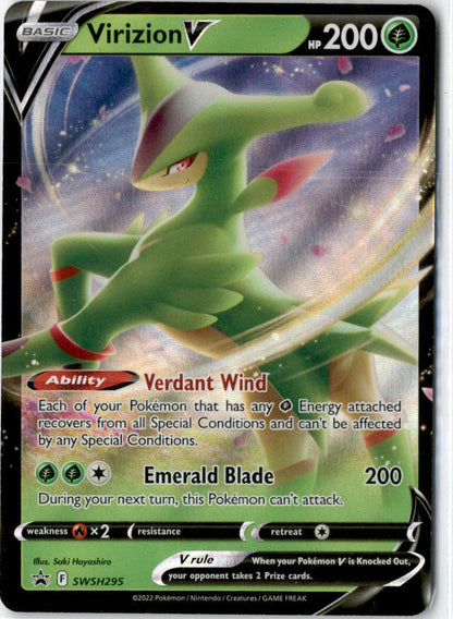 Virizion V SWSH295, Black Star Promo, Pokemon