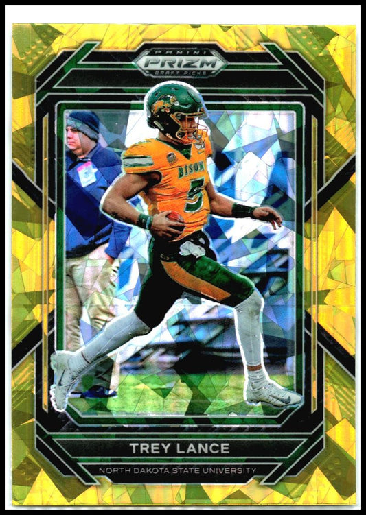 2023 Panini Prizm Draft Picks Prizms Gold Ice #97 Trey Lance Chargers