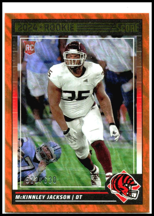 2024 Score Lava #398 McKinnley Jackson Rookie #/630 Cincinnati Bengals