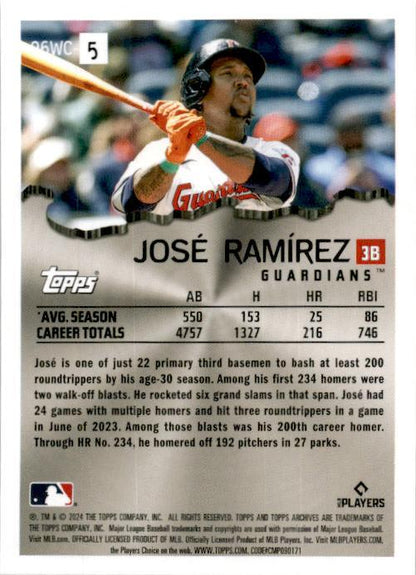 2024 Topps Archives Wrecking Crew #96WC-5 José Ramírez Cleveland Guardians