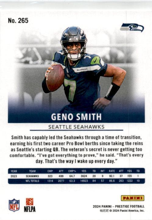2024 Panini Prestige Sunburst Xtra Points #265 Geno Smith Seattle Seahawks
