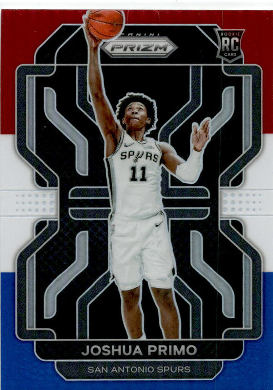 2021-22 Panini Prizm Red White and Blue #298 Joshua Primo Rookie Spurs