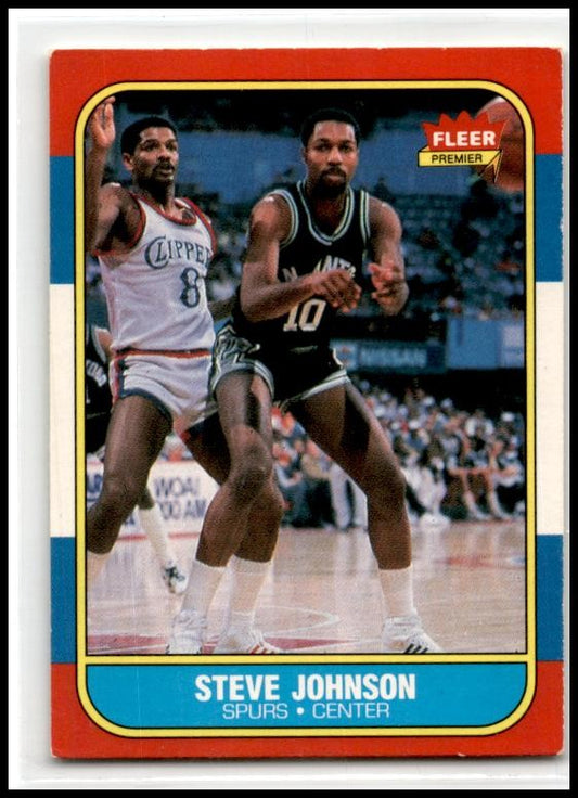 1986-87 Fleer #55 Steve Johnson San Antonio Spurs