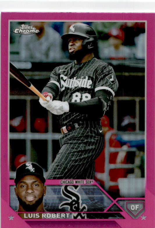 2023 Topps Chrome Pink Refractror #125 Luis Robert Chicago White Sox