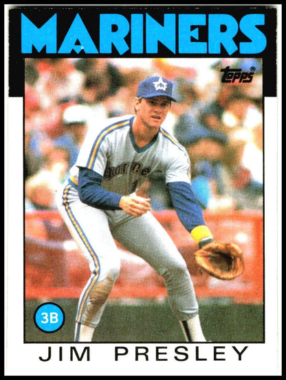 1986 Topps #598 Jim Presley Seattle Mariners