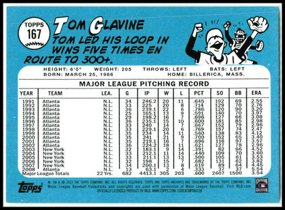 2023 Topps Archives #167 Tom Glavine Atlanta Braves