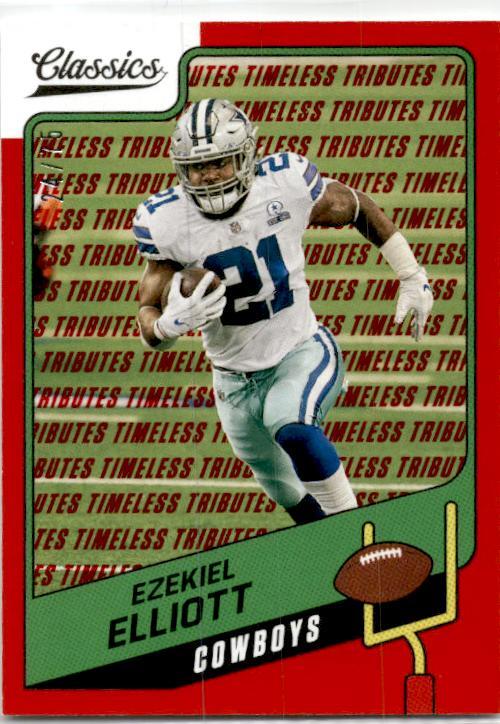 2021 Panini Classics Timeless Tributes Red #53 Ezekiel Elliott Cowboys