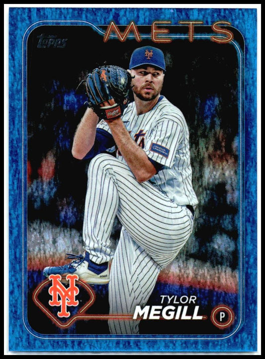 2024 Topps Blue Holofoil #368 Tylor Megill #/999 New York Mets
