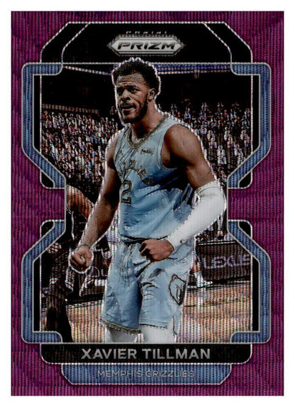 2021 Panini Prizm  Purple Prizm #105 Xavier Tillman
