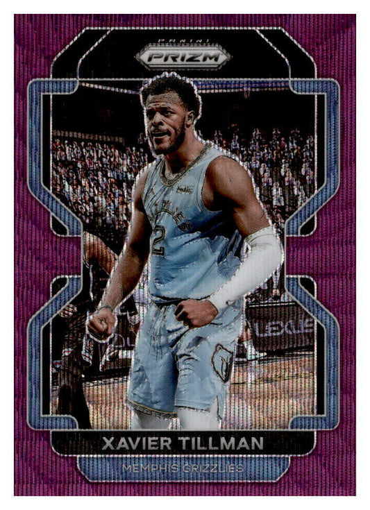 2021 Panini Prizm  Purple Prizm #105 Xavier Tillman