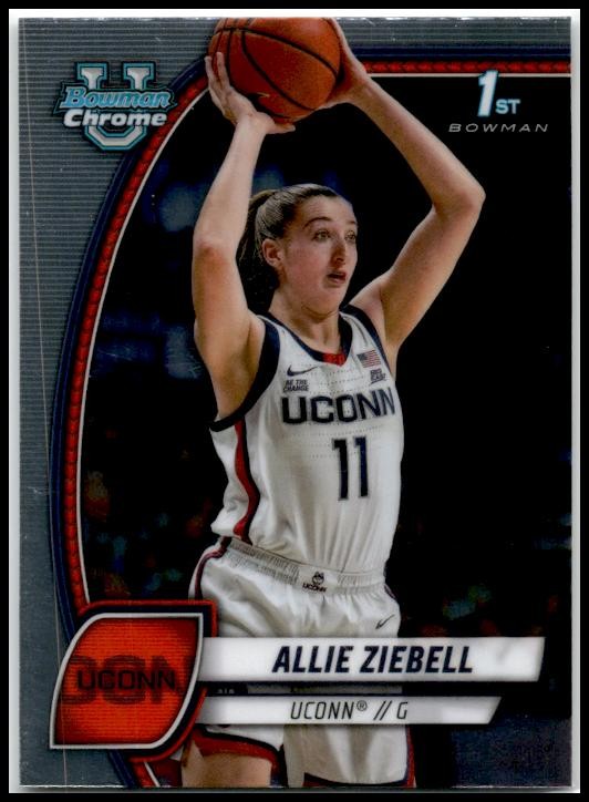 2024-25 Bowman University Chrome #5 Allie Ziebell Connecticut Huskies
