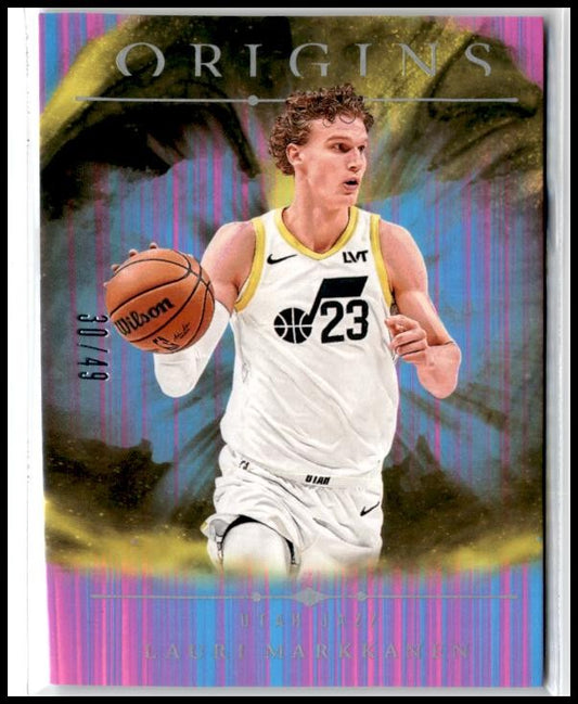 2024-25 Panini Origins Neon Stripes #17 Lauri Markkanen #/49 Utah Jazz