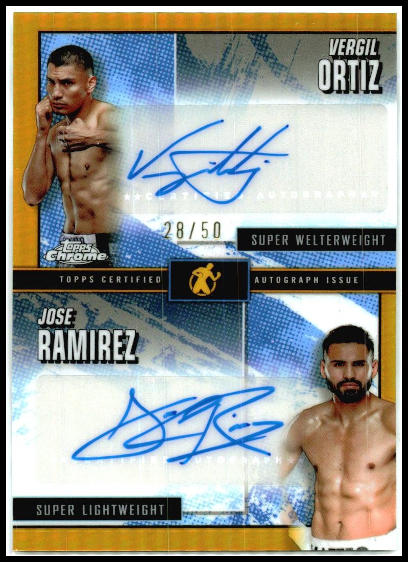 2024 Topps Chrome Boxing Stablemates Signatures Gold  SMS-OR Ortiz / Ramirez /50