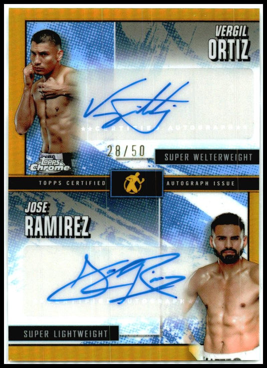 2024 Topps Chrome Boxing Stablemates Signatures Gold  SMS-OR Ortiz / Ramirez /50