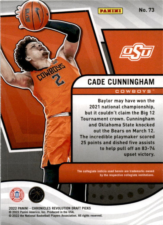 2022 Panini Chronicles Draft Picks Revolution #73 Cade Cunningham Cowboys
