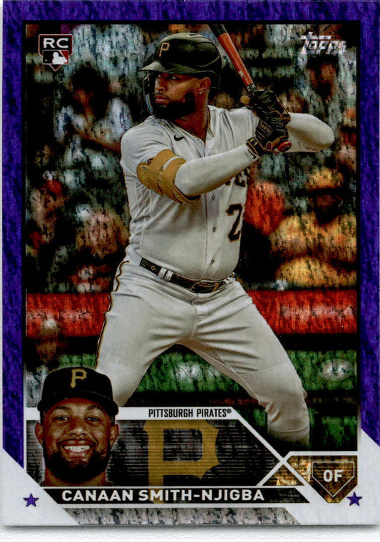 2023 Topps Update Purple Foil #US187 Canaan Smith-Njigba /799 Pittsburgh Pirates