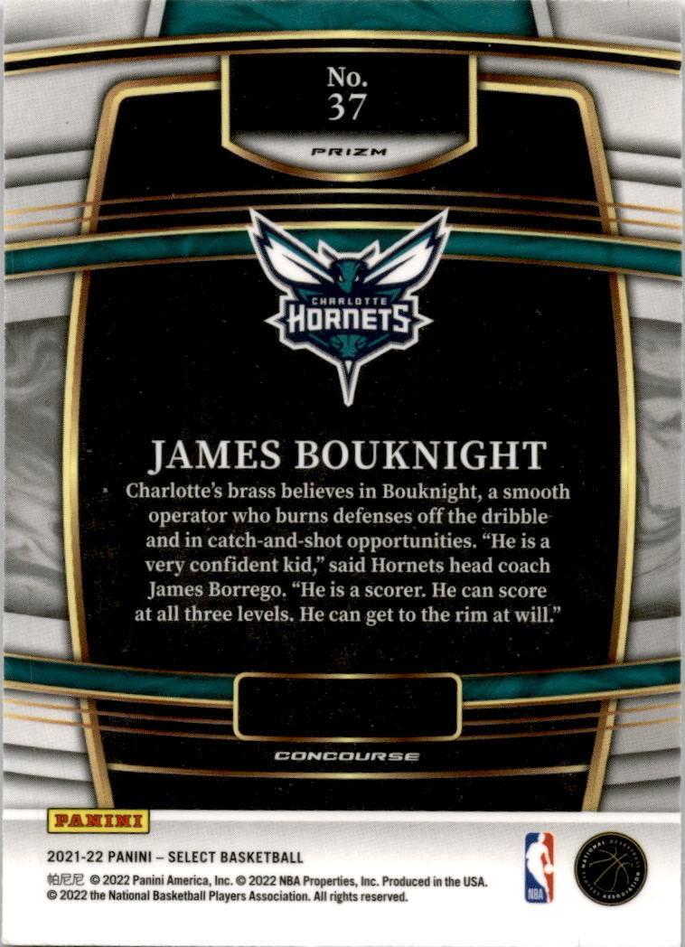 2021 Select Orange Flash Prizm #37 James Bouknight  Charlotte Hornets