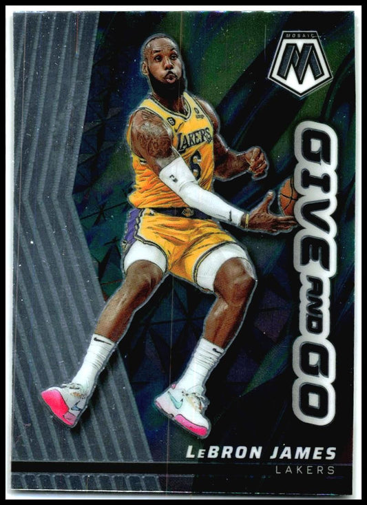 2022-23 Panini Mosaic Give and Go #3 LeBron James Los Angeles Lakers