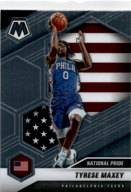 2020 Panini Mosaic National Pride #259 Tyrese Maxey Philadelphia 76ers