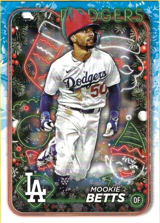 2024 Topps Holiday - #H135 Mookie Betts - Short Print (Elf Hat)