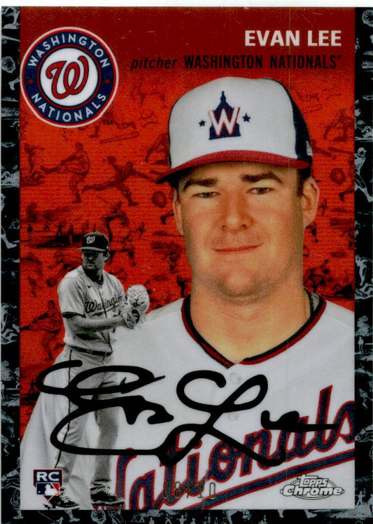 2023 Topps Chrome Platinum Anniversary Black Refractor #76 Evan Lee Rookie /10