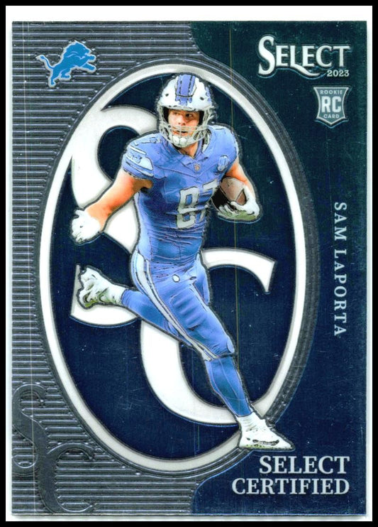 2023 Panini Select Select Certified Rookies #CRO-SLA Sam LaPorta Detroit Lions