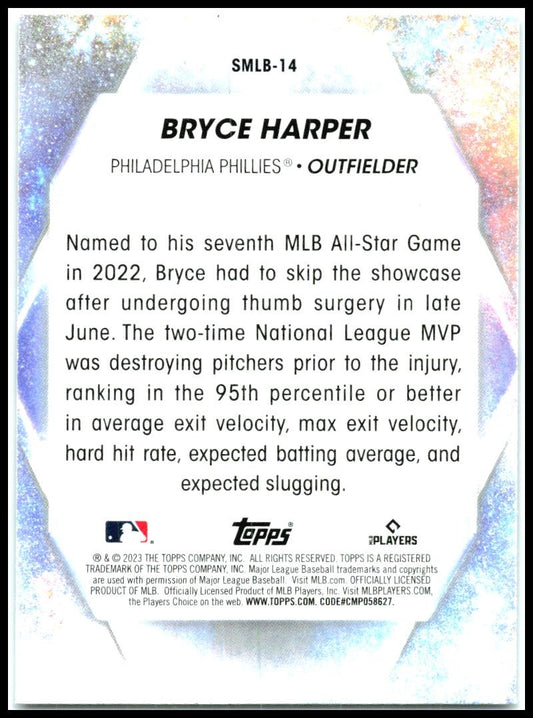 2023 Topps Stars of MLB #SMLB-14 Bryce Harper Philadelphia Phillies