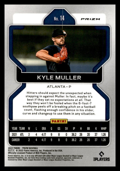 2022 Panini Prizm Red/White/Blue #14 Kyle Muller