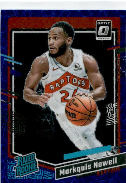 2023-24 Donruss Optic Blue Velocity #236 Markquis Nowell Rookie Toronto Raptors