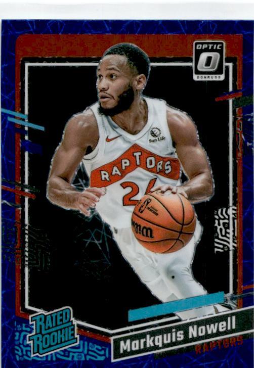 2023-24 Donruss Optic Blue Velocity #236 Markquis Nowell Rookie Toronto Raptors