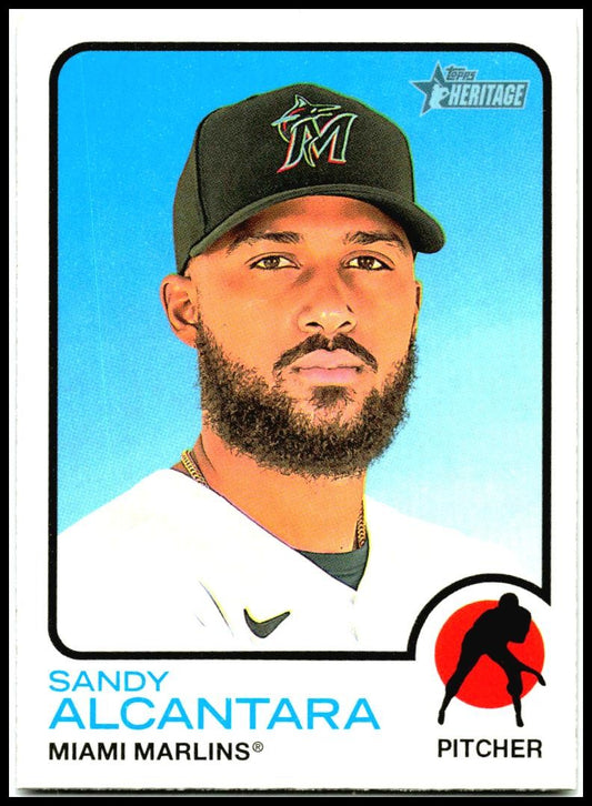 2022 Topps Heritage #147 Sandy Alcantara Miami Marlins