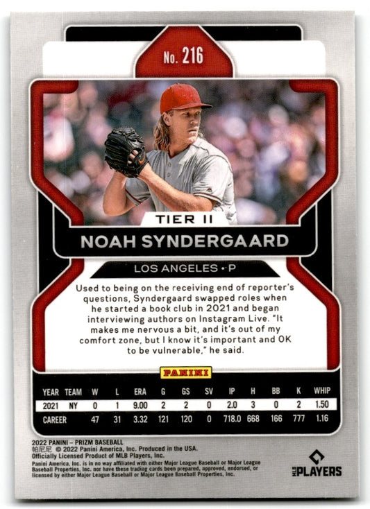 2022 Panini Mosaic Noah Syndergaard Los Angeles Angels #216