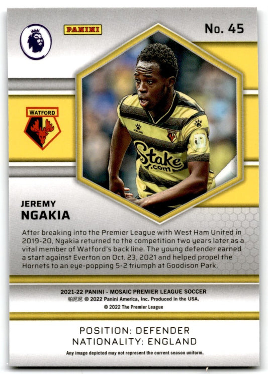 2021 Mosaic Premier League Jeremy Ngakia Rookie Watford #45