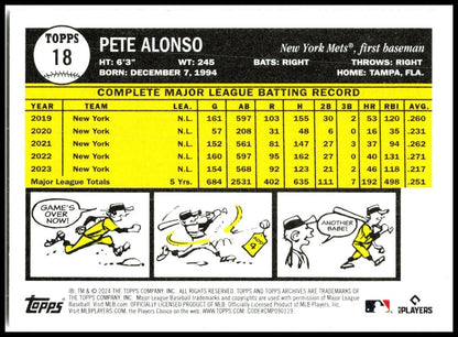 2024 Topps Archives #18 Pete Alonso New York Mets