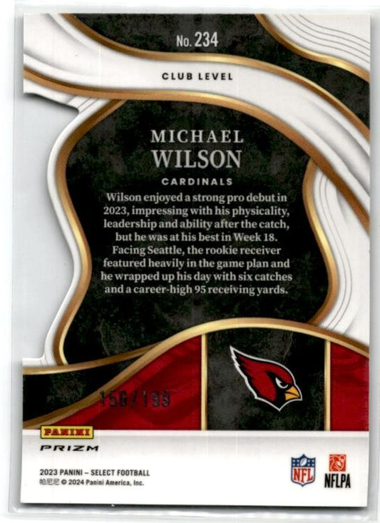 2023 Panini Select White Prizms Die Cuts #234 Michael Wilson Rookie Cardinals