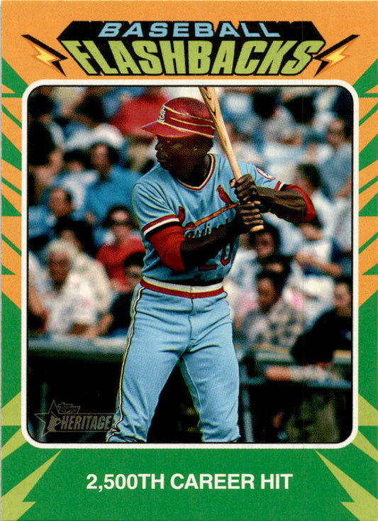 2024 Topps Heritage Baseball Flashbacks #BF-10 Lou Brock St. Louis Cardinals