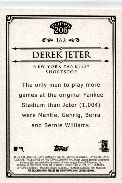 2010 Topps 206 #162 Derek Jeter New York Yankees