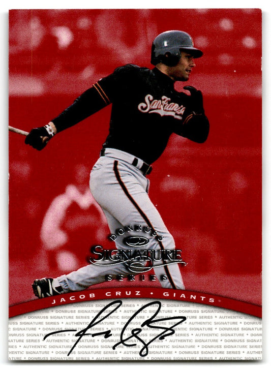 1997 Donruss Signature Autographs Jacob Cruz Auto San Francisco Giants #NNO