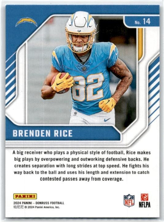 2024 Donruss The Elite Series Rookies #14 Brenden Rice Los Angeles Chargers