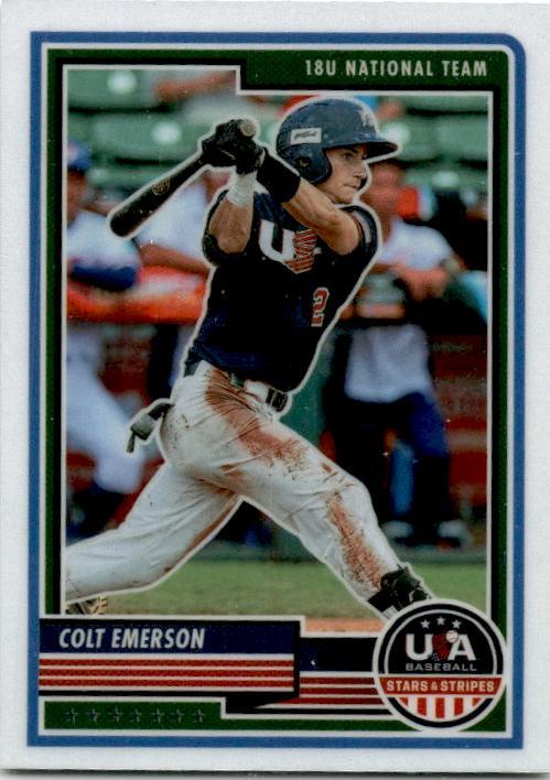 2023 Panini Stars & Stripes USA Baseball #48 Colt Emerson Seattle Mariners