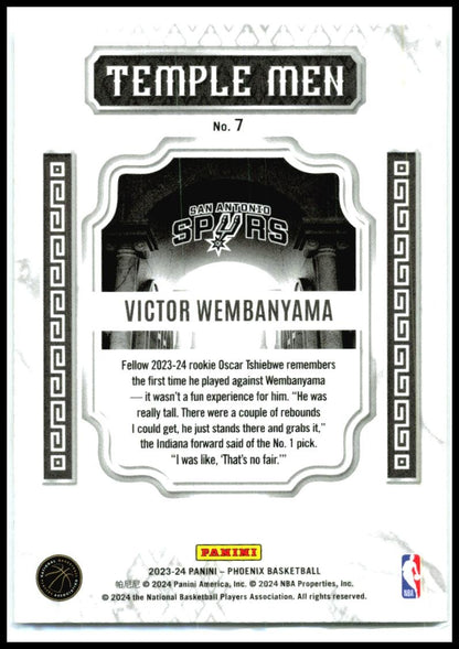 2023-24 Panini Phoenix #7 Victor Wembanyama San Antonio Spurs