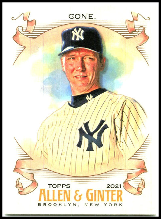 2021 Topps Allen & Ginter #314 David Cone New York Yankees