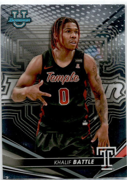 2023 Bowman University Best #7 Khalif Battle Temple